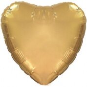 Фольгированный шар сердце античное «Золото», 46 см