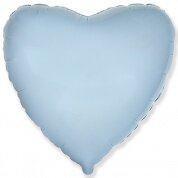 Фольгированный шар сердце «Светло-синие», 46 см
